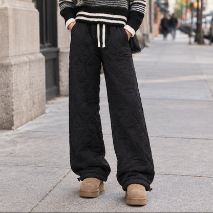 Relaxed Winter Trousers with Warm Plush Lining