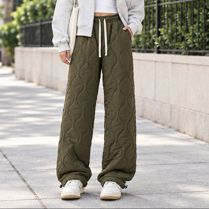 Relaxed Winter Trousers with Warm Plush Lining