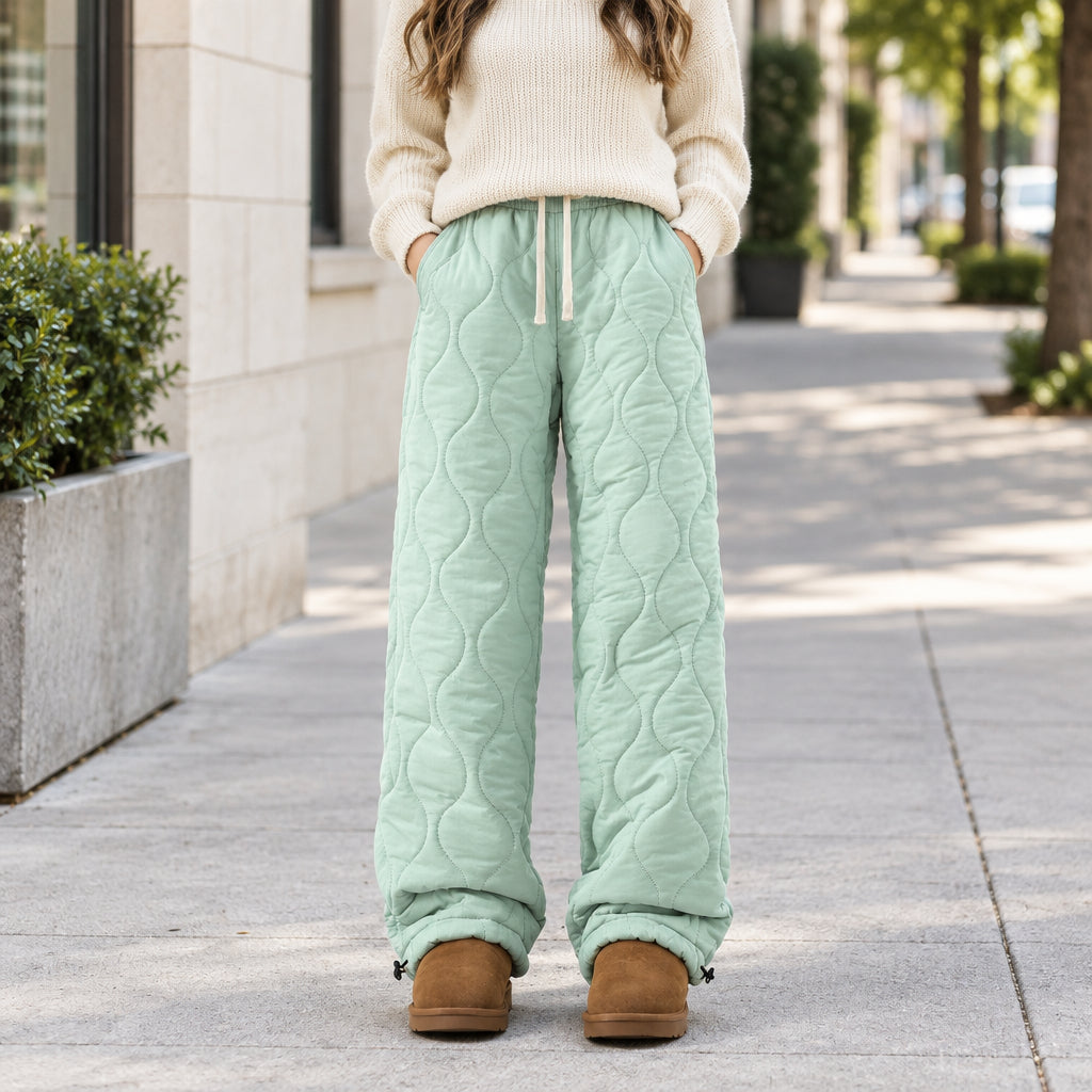Relaxed Winter Trousers with Warm Plush Lining