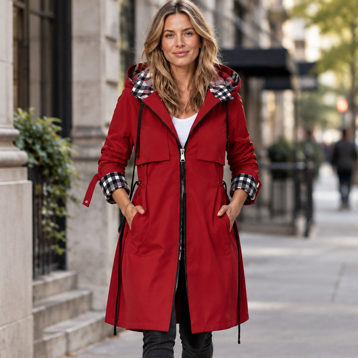 Langer Damen-Parka mit Kapuze