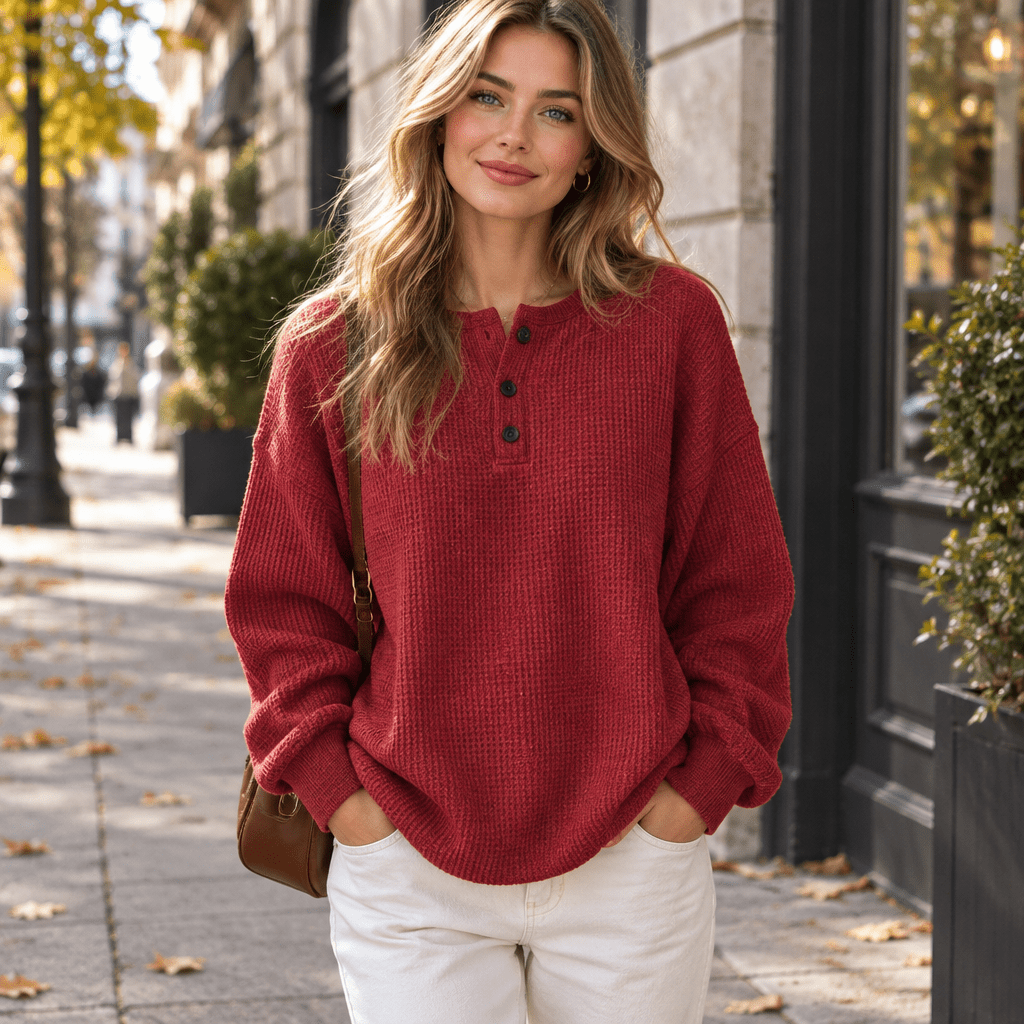 Women's Waffle Sweater