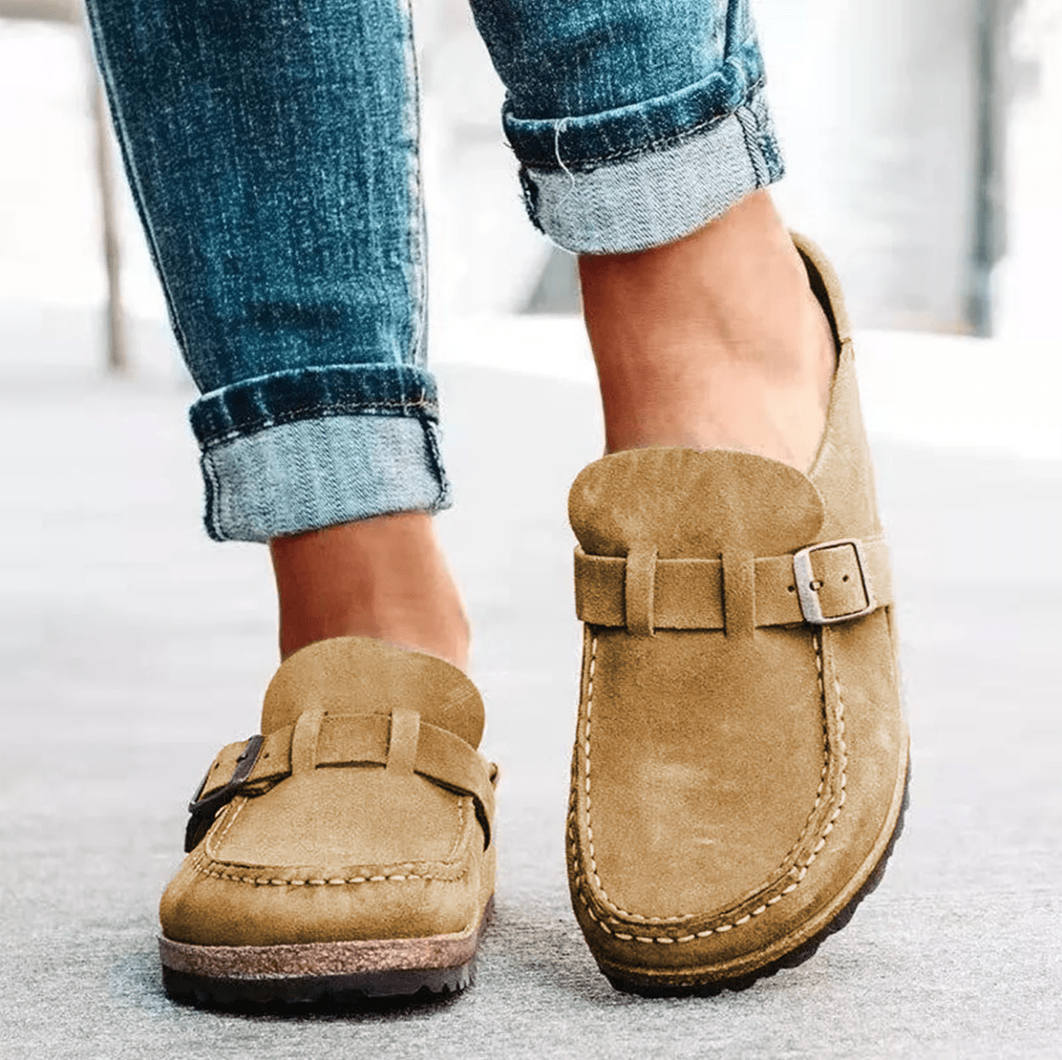 Supportive Leather Moccasins Orthotic