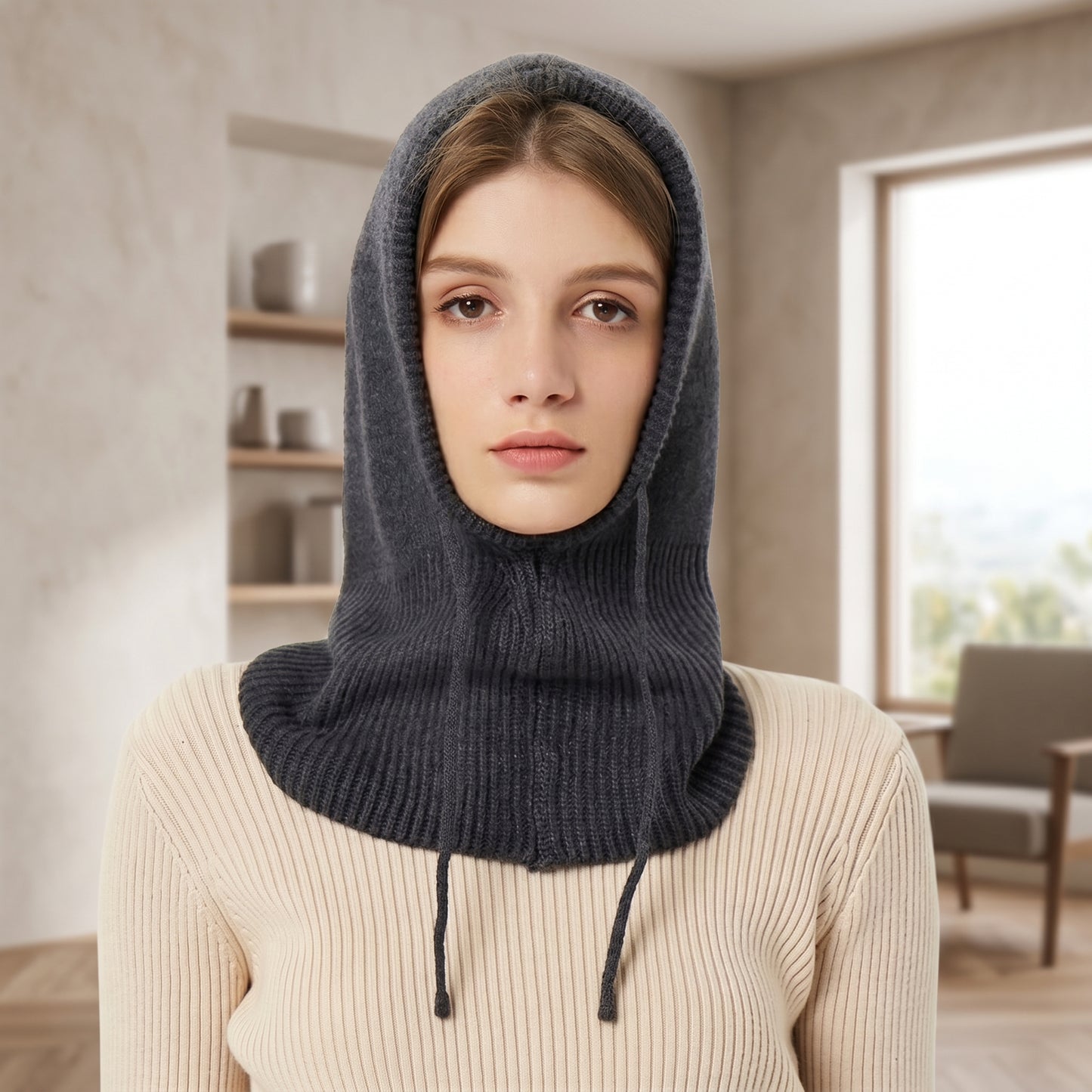 Hooded Hat Neck Scarf