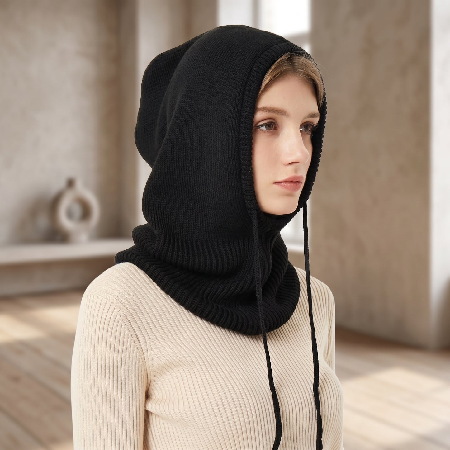 Hooded Hat Neck Scarf