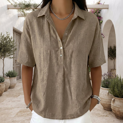 Legere Bluse mit Kragen und Knopfdetails