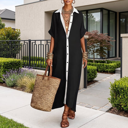 Relaxed Summer Maxi Shirt Dress