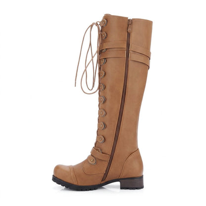 Quinn | Women's Round-Toe Knee-High Boots
