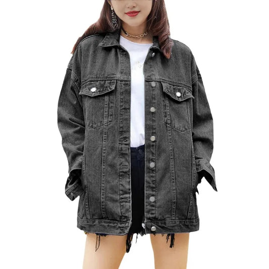Oversized Vintage Denim Street Jacket