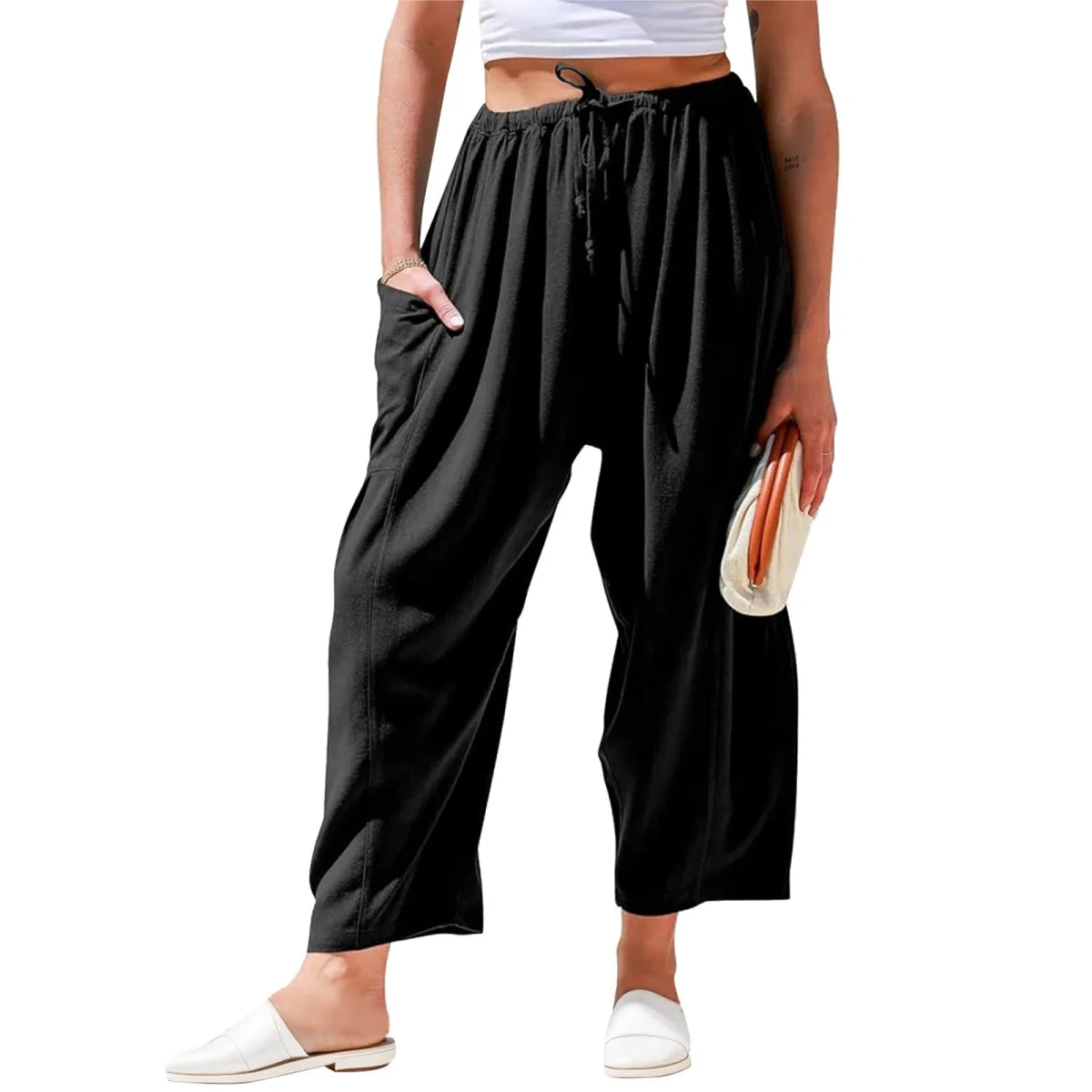 Breathable Linen Wide Leg Pants