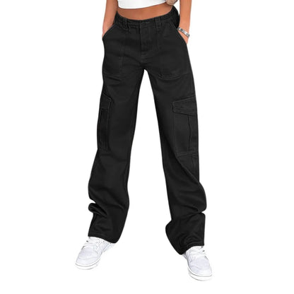 Edgy Cargo Wide Leg Pants