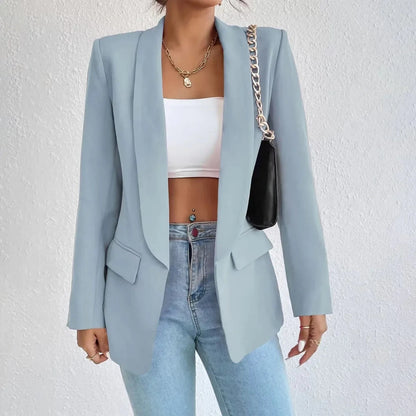 Polished Polyester Blazer
