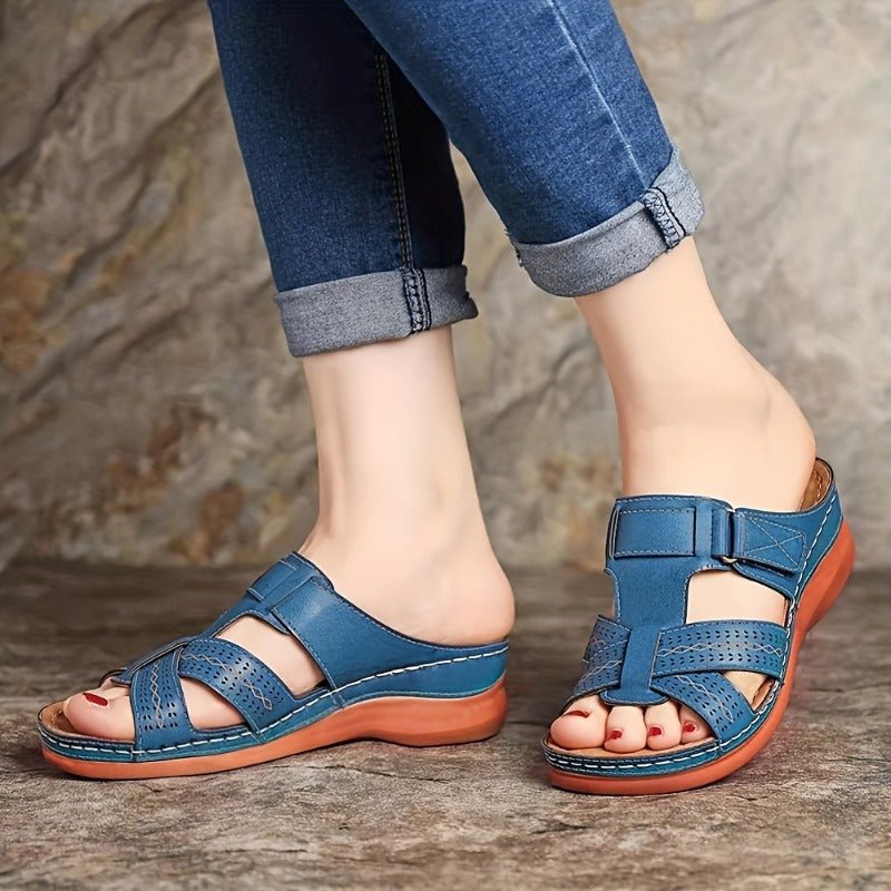 Vintage Open Toe Platform Sandals