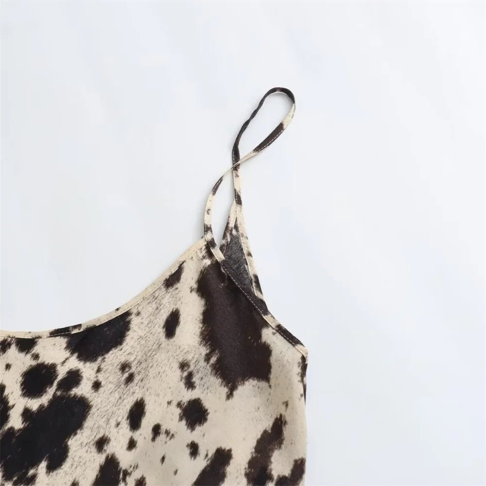 Bold Cow Print Dress