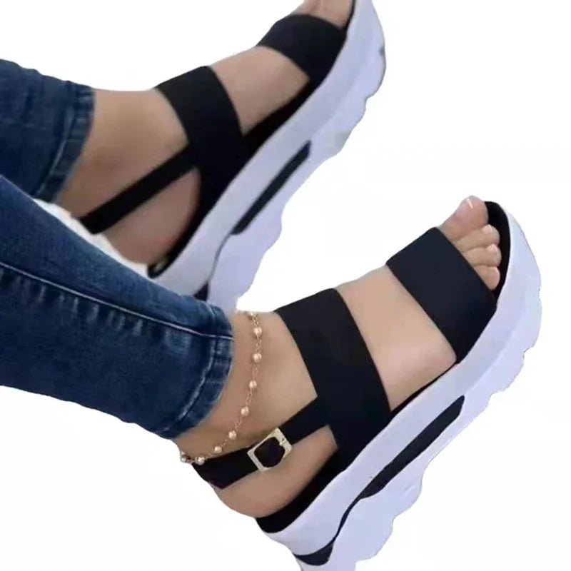 Low Platform Wedge Sandals