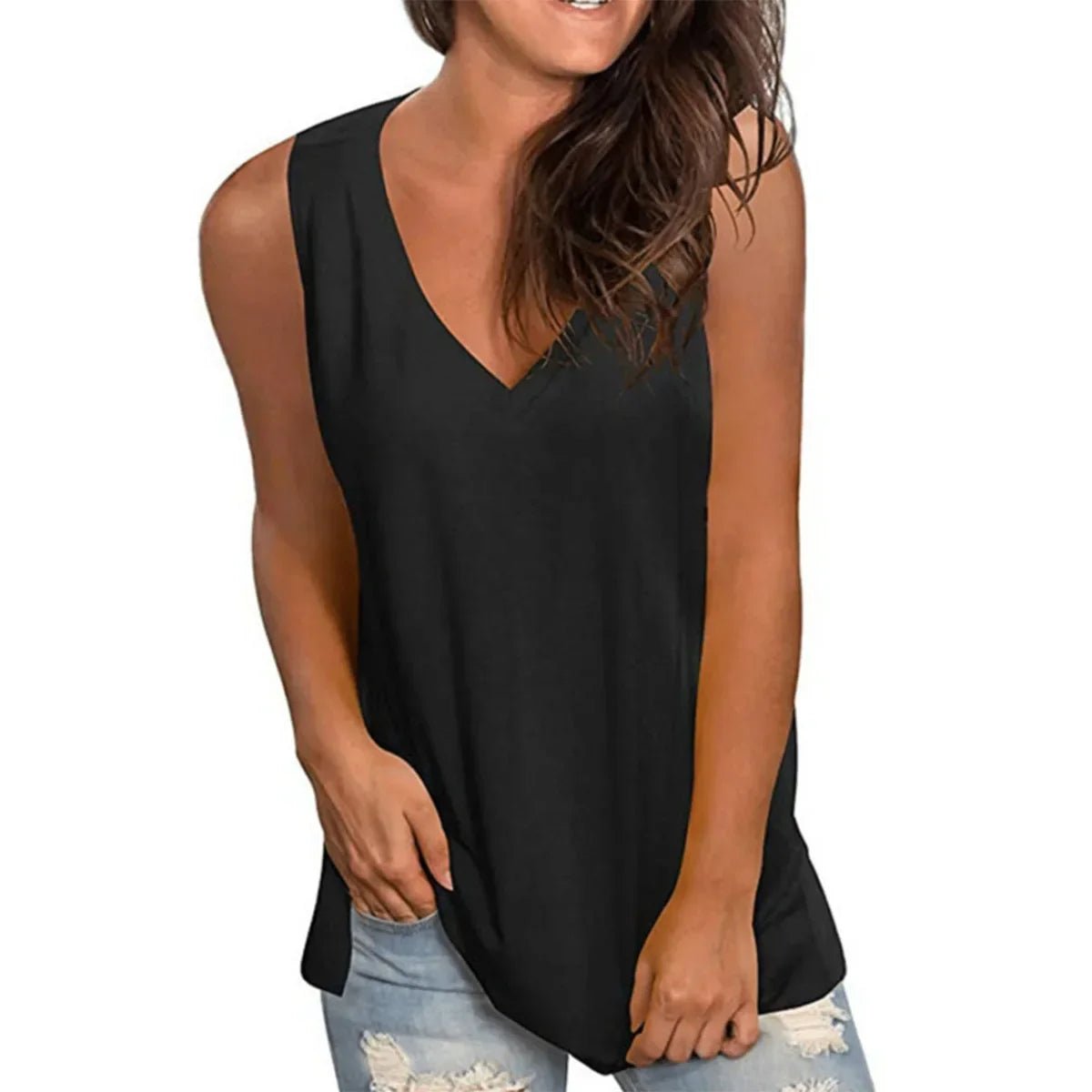 Sleeveless Printed Casual Summer Top