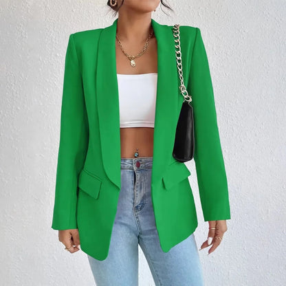 Polished Polyester Blazer