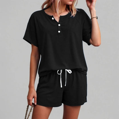 Linen Style Shirt and Shorts Set