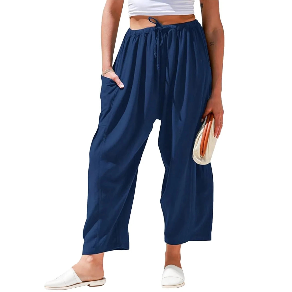 Breathable Linen Wide Leg Pants