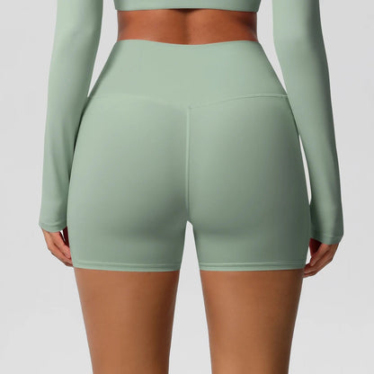 High Waist Pocketed Yoga Shorts