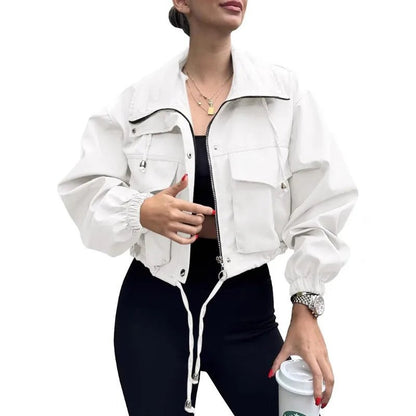 Sleek Cropped Trench Jacket