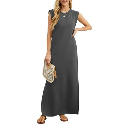 Casual Sleeveless Slit Maxi Dress