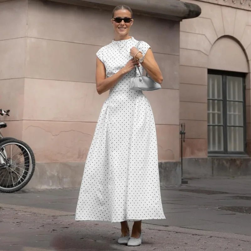 Chic Polka Dot Maxi Dress
