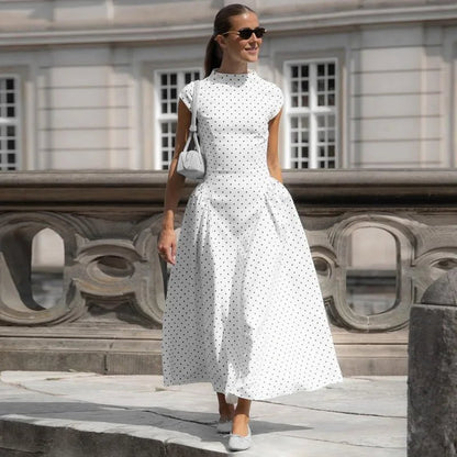 Chic Polka Dot Maxi Dress