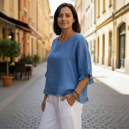 Ruffled Blouse Loose Fit