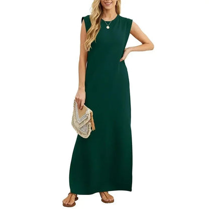 Casual Sleeveless Slit Maxi Dress
