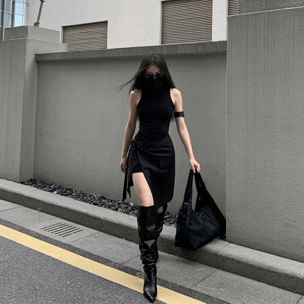 Slouchy Pointed Toe Knee High Boots