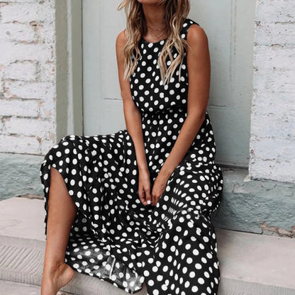 Playful Polka Dot Maxi Dress