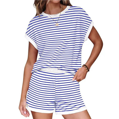 Knit T Shirt And Shorts Lounge Set