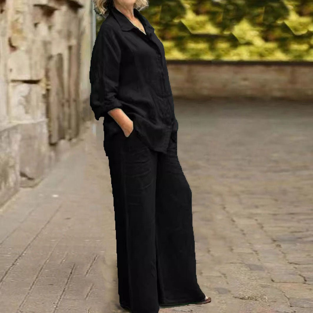 Long Sleeve Wide Leg Trouser Sets