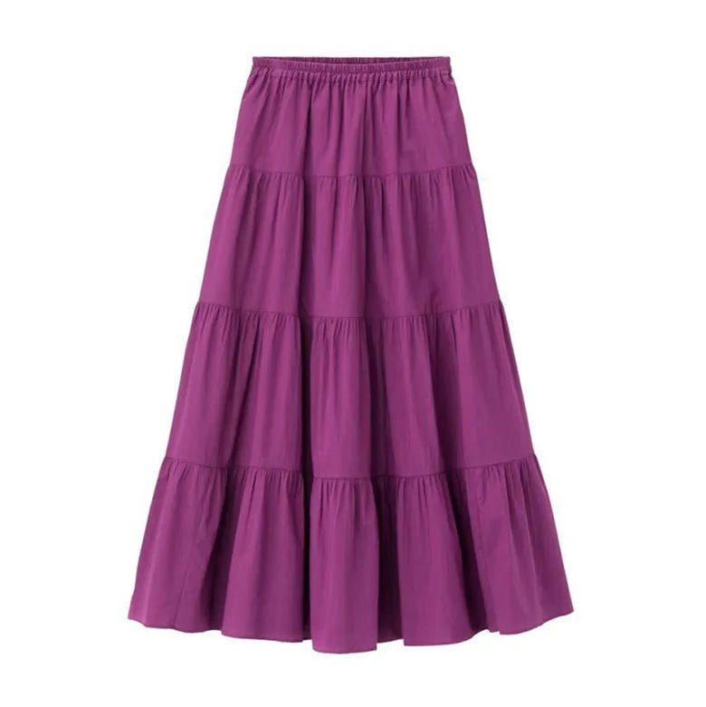 Soft Layered Flowy Maxi Skirt