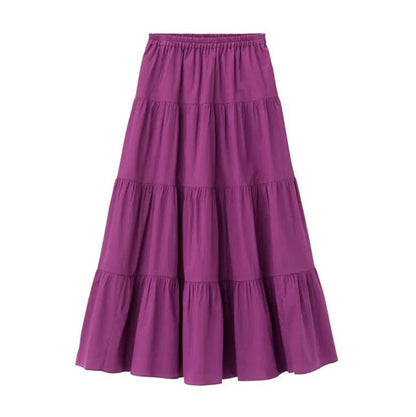 Soft Layered Flowy Maxi Skirt
