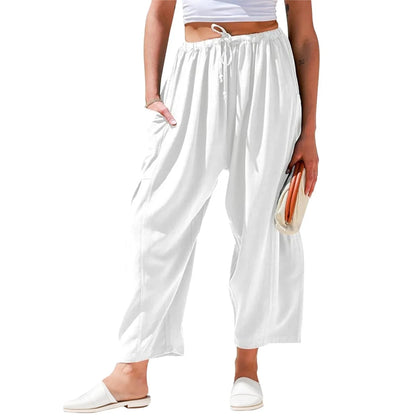 Breathable Linen Wide Leg Pants