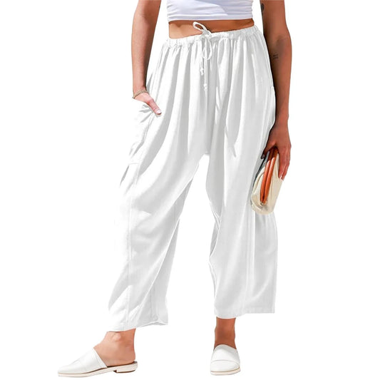 Breathable Linen Wide Leg Pants