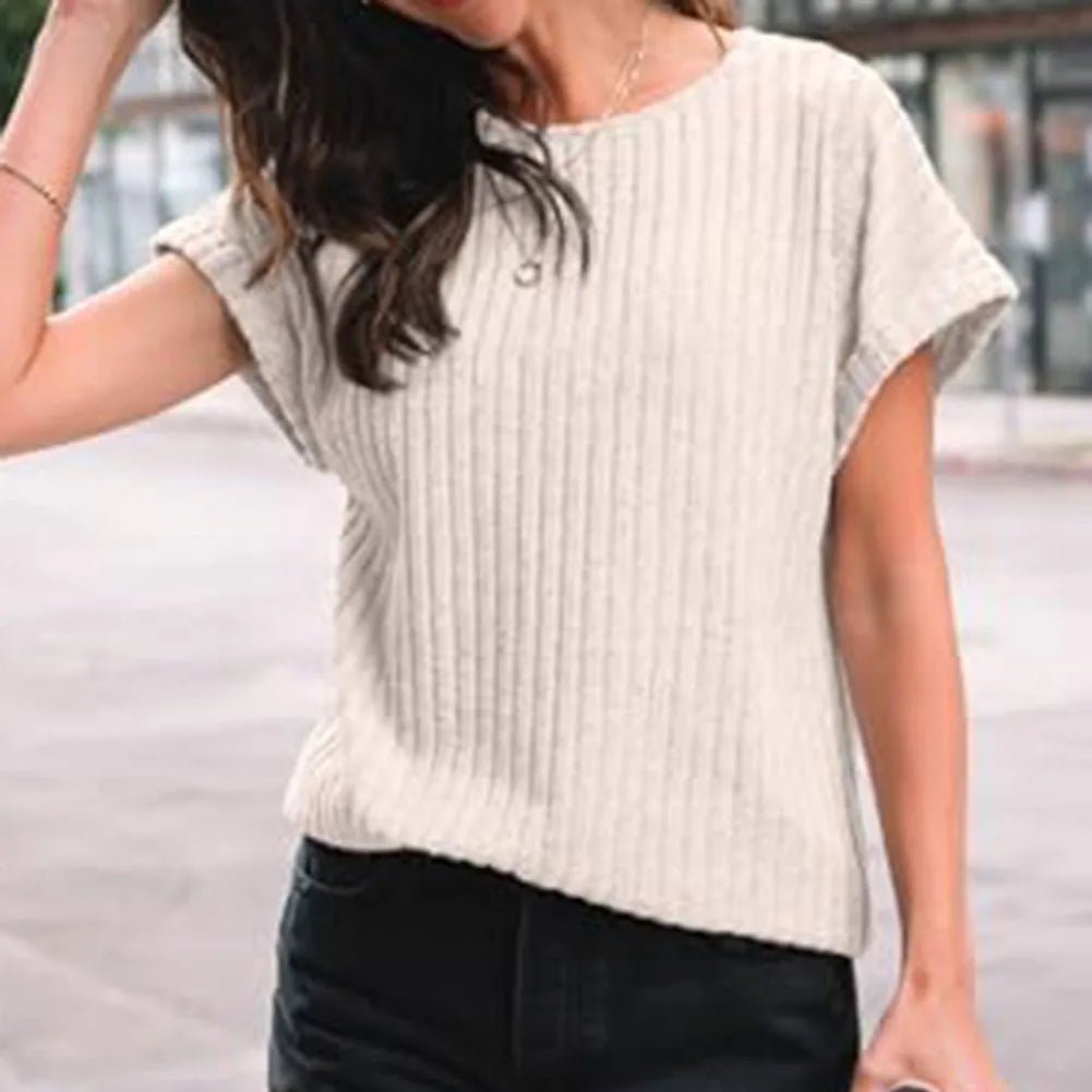 Soft Knit Top Crew Neck