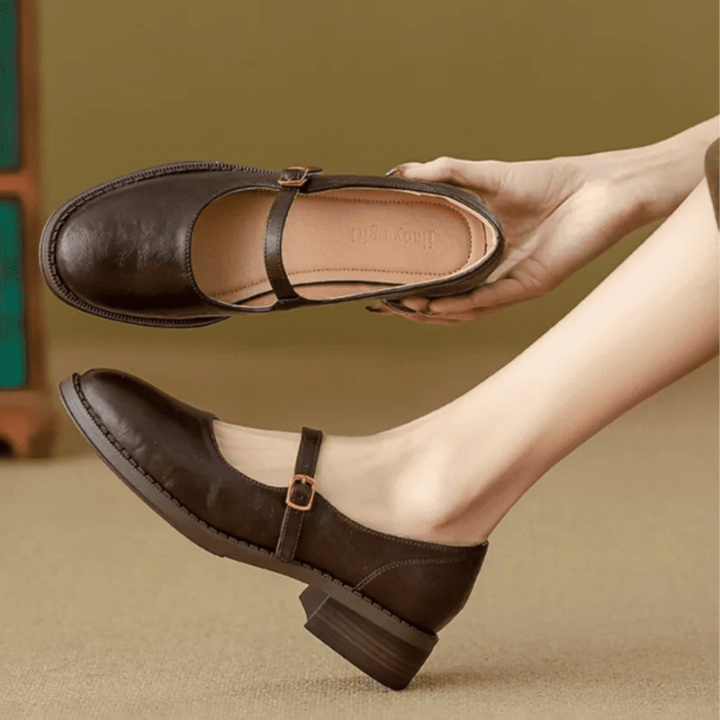 Elegant Cushioned Strap Walking Shoes