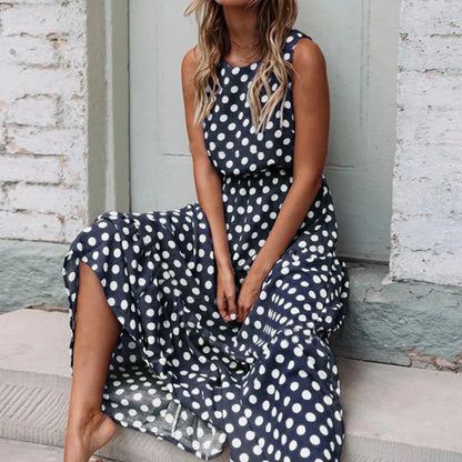 Playful Polka Dot Maxi Dress
