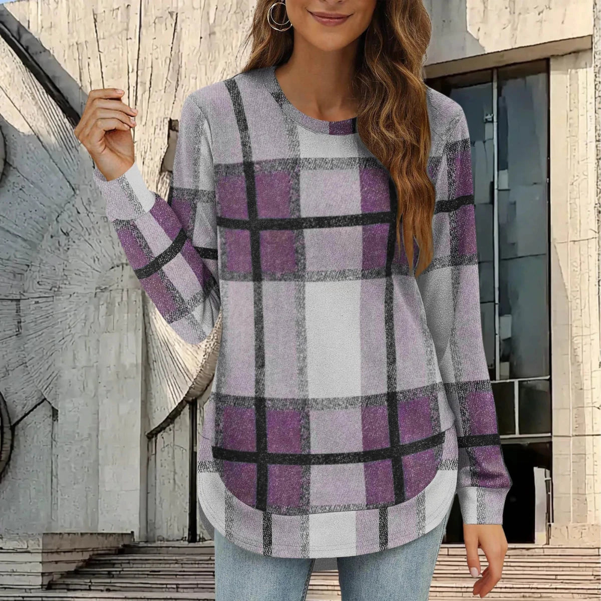 Soft Polyester Asymmetrical Top