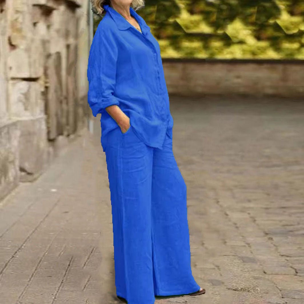 Long Sleeve Wide Leg Trouser Sets