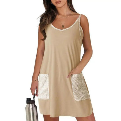 Gestreiftes Baumwoll-Minikleid