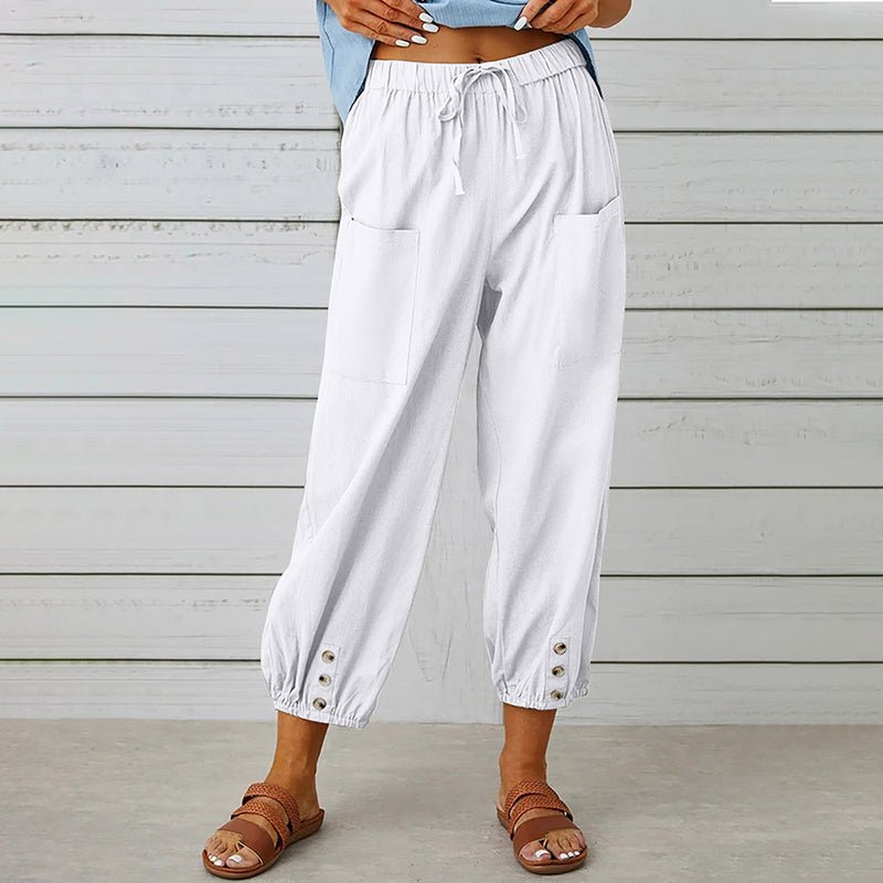Waist Straight Casual Trousers