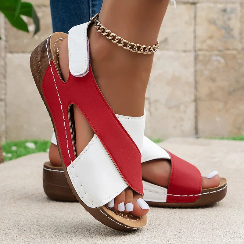 Lightweight Peep Toe Wedge Sandals