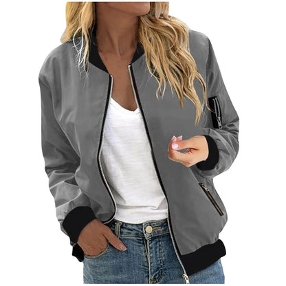Sporty Lightweight Bomber Jacket