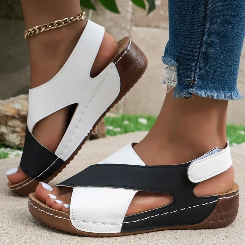 Lightweight Peep Toe Wedge Sandals