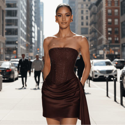 Tailliertes Minikleid für den Abend
