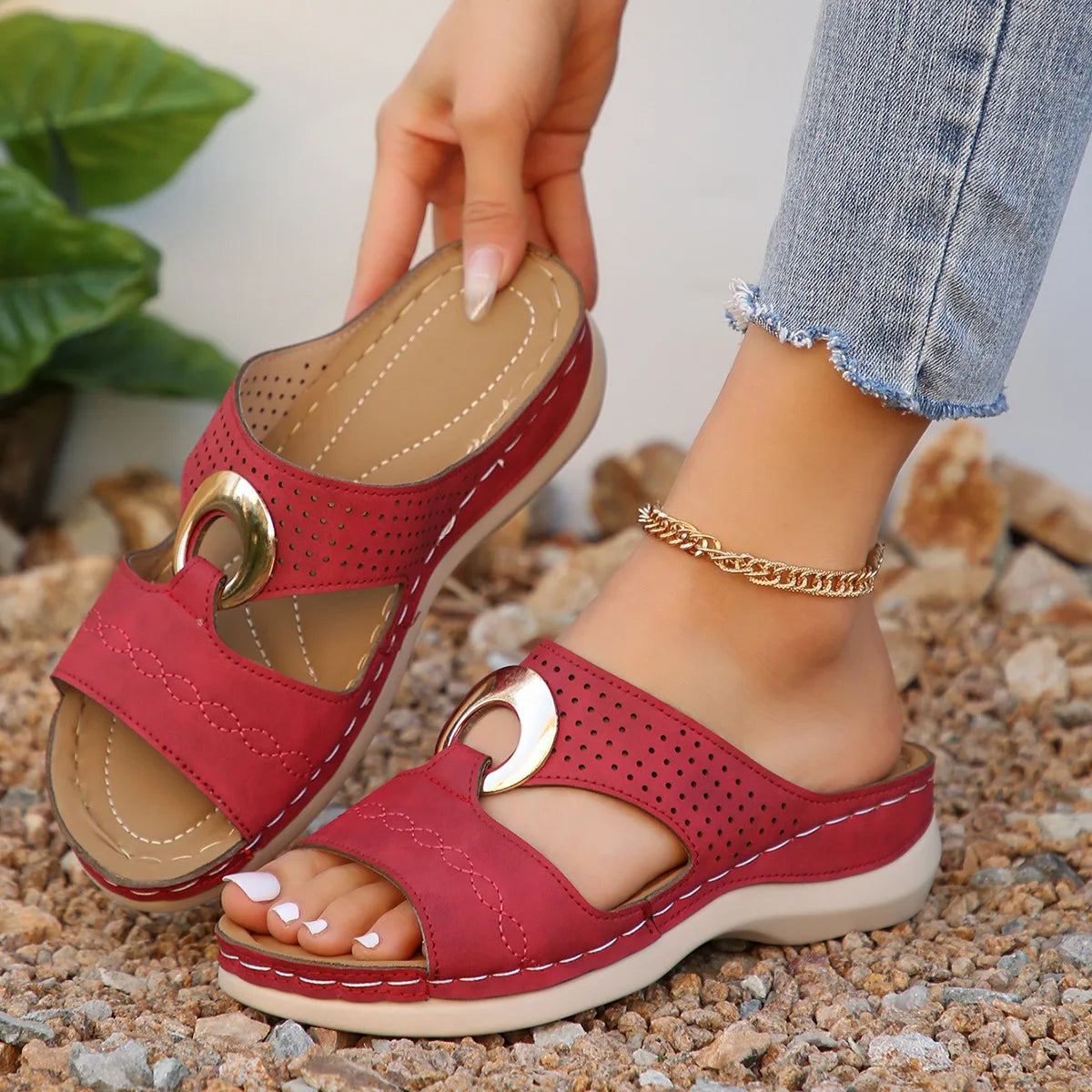 Orthopedic Platform Flip Flop Sandals