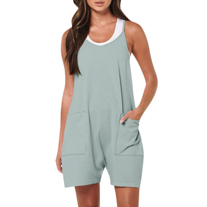 Sleeveless Pocket Casual Mini Dress